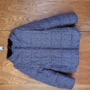 Gap Kids girls coat black with tiny flowers